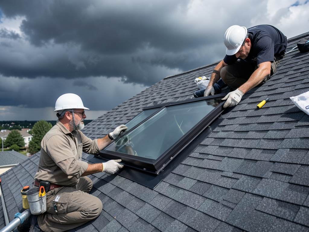 Adding natural light with modern skylights during