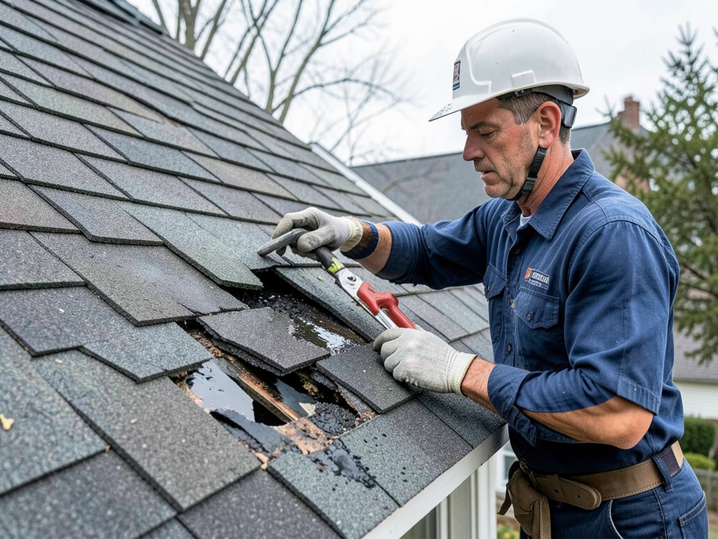 Affordable asphalt shingle repair for homes in mid