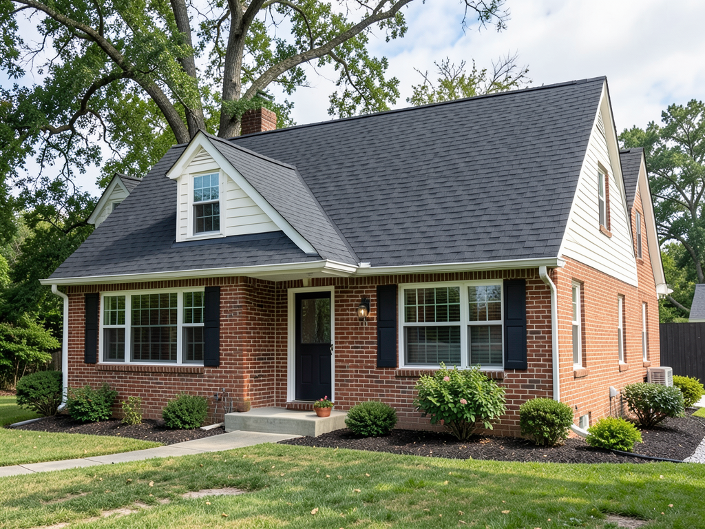 Choosing the right roof color to match the red bri