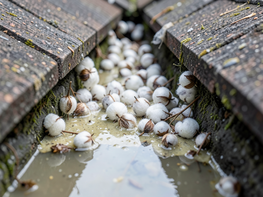 How cottonwood seeds and sap can clog your drainag